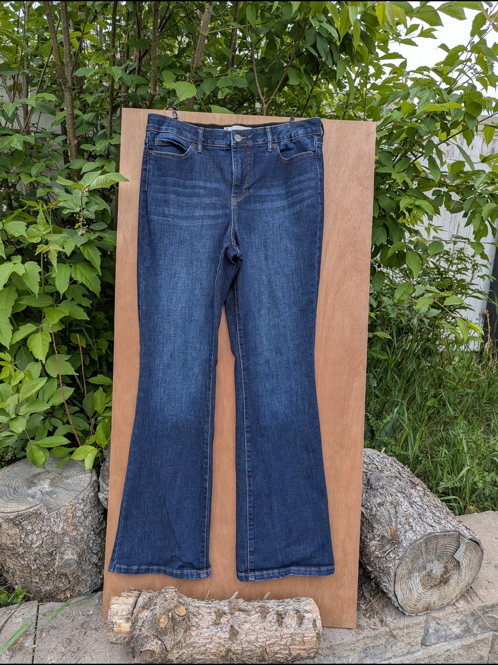 Ricki's "Love Ricki's" High Rise Slim Flare Denim Jeans Street Style Retro '70s